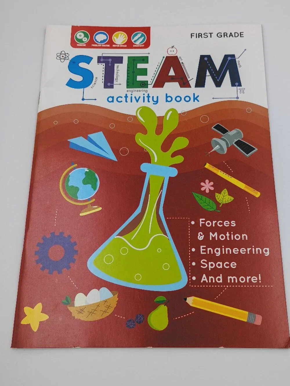 5-Pc Kids Fun Educational Activity Multi-Age Book Bundle- STEM Science Sticker